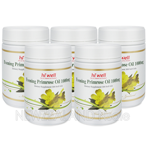 하이웰 달맞이꽃 종자유 1000mg 300캡슐 5통