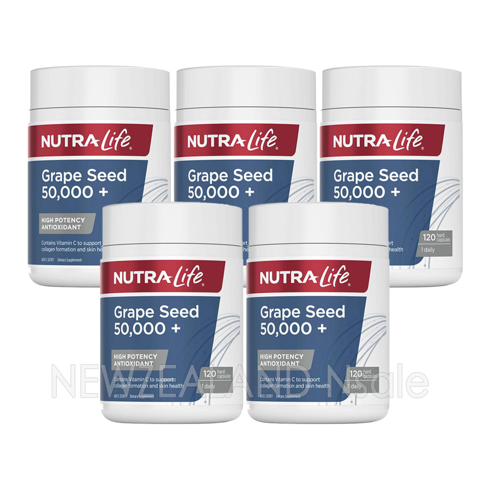 뉴트라라이프 포도씨추출물 50,000mg 120캡슐 5통 *