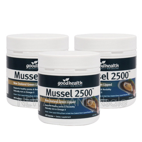 굿헬스 녹색입홍합 2500mg 300캡슐 3통