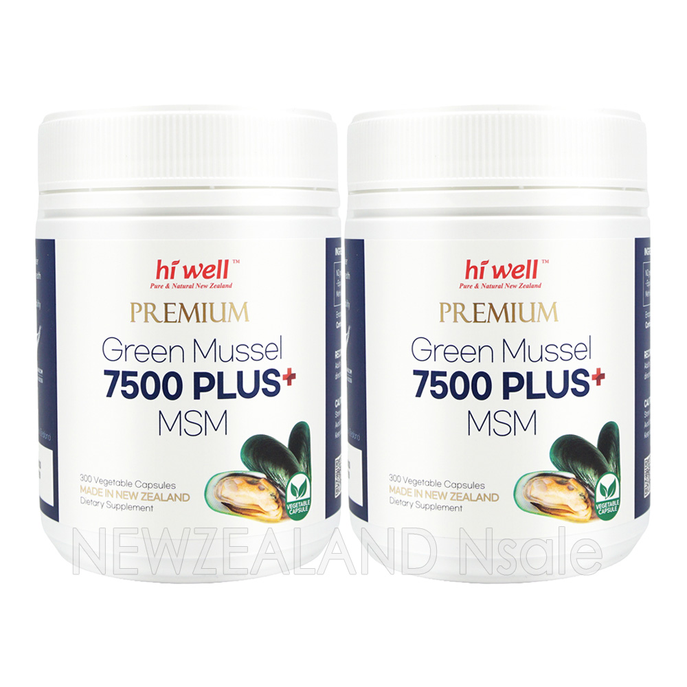 하이웰 프리미엄 초록입홍합 7500mg 플러스 MSM 300베지캡슐 2통