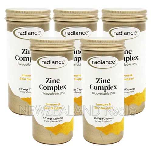 (오더베이스)레디언스 징크 아연 콤플렉스 90캡슐 5통