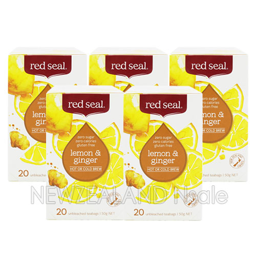 레드씰 레몬 & 진저 과일차 (lemon & ginger) 20티백 5통