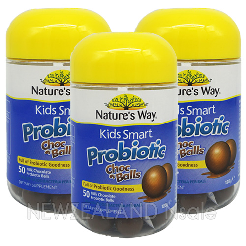 (오더베이스) 네이쳐스웨이 어린이 프로바이오틱(유산균) 초코볼 50정 3통