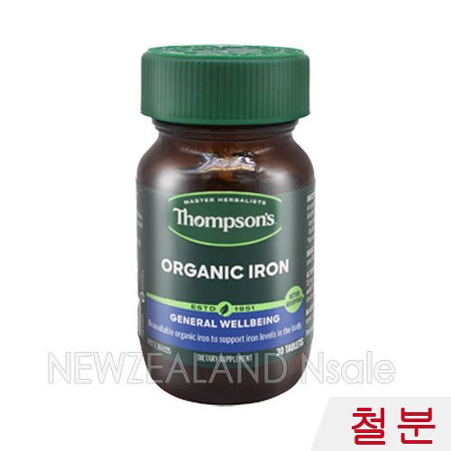 톰슨 유기농 철분(Iron) 30정 1통